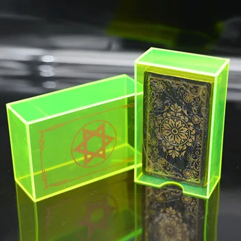 Zlaté Fólie Tarot Značky 12 * 7 cm Crystal Darčeková krabička Luxusnú Čierne Zlato Fólia odolná voči vode a Opotrebovaniu stolová Hra s Manuálne